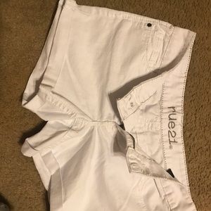 White Denim Distressed shorts